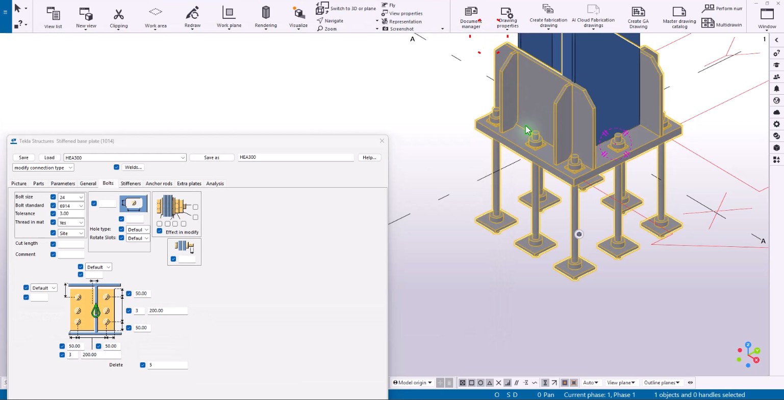 Tekla bağlantı detayı